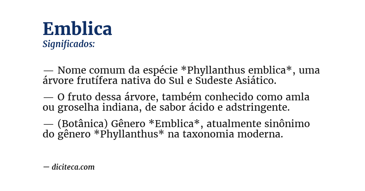 Significado de emblica