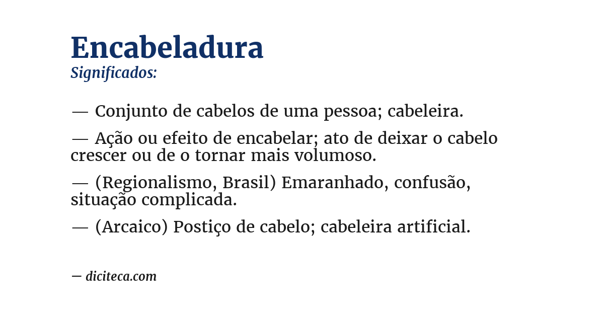 Significado de encabeladura