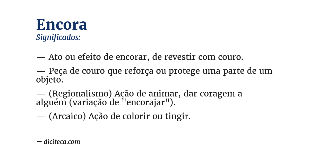 Significado de encora