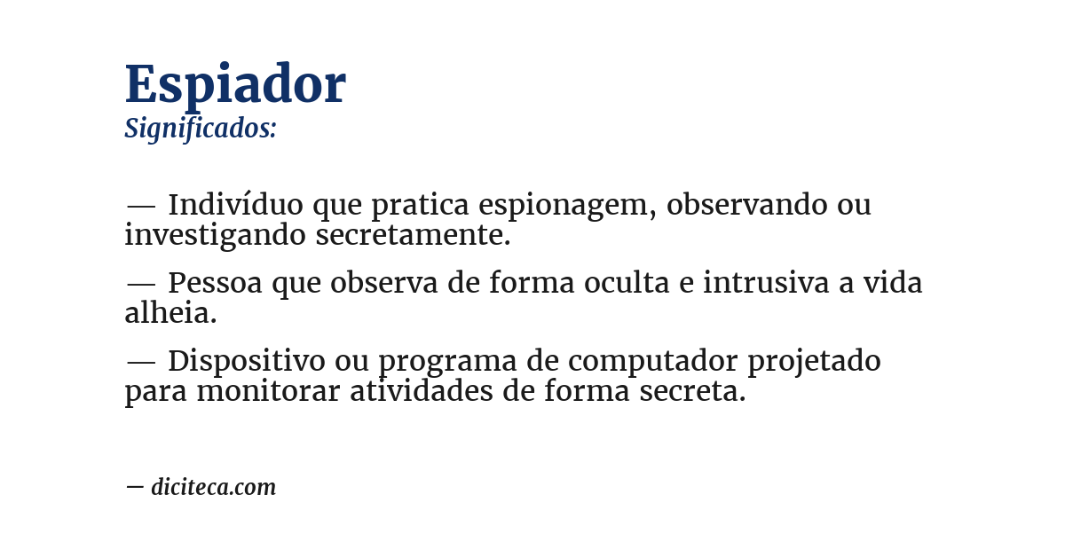 Significado de espiador