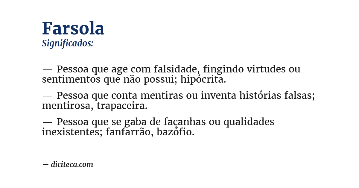 Significado de farsola