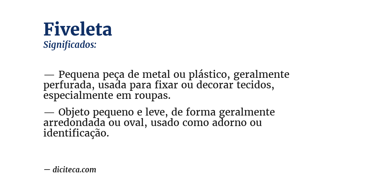 Significado de fiveleta