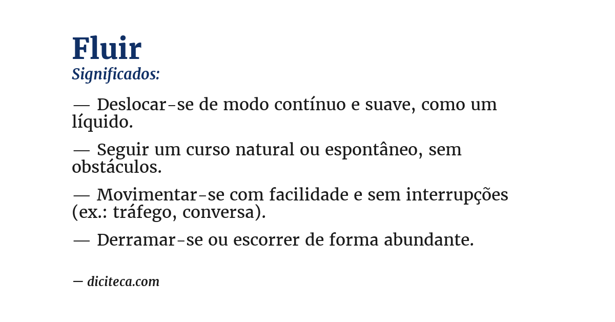 Significado de fluir
