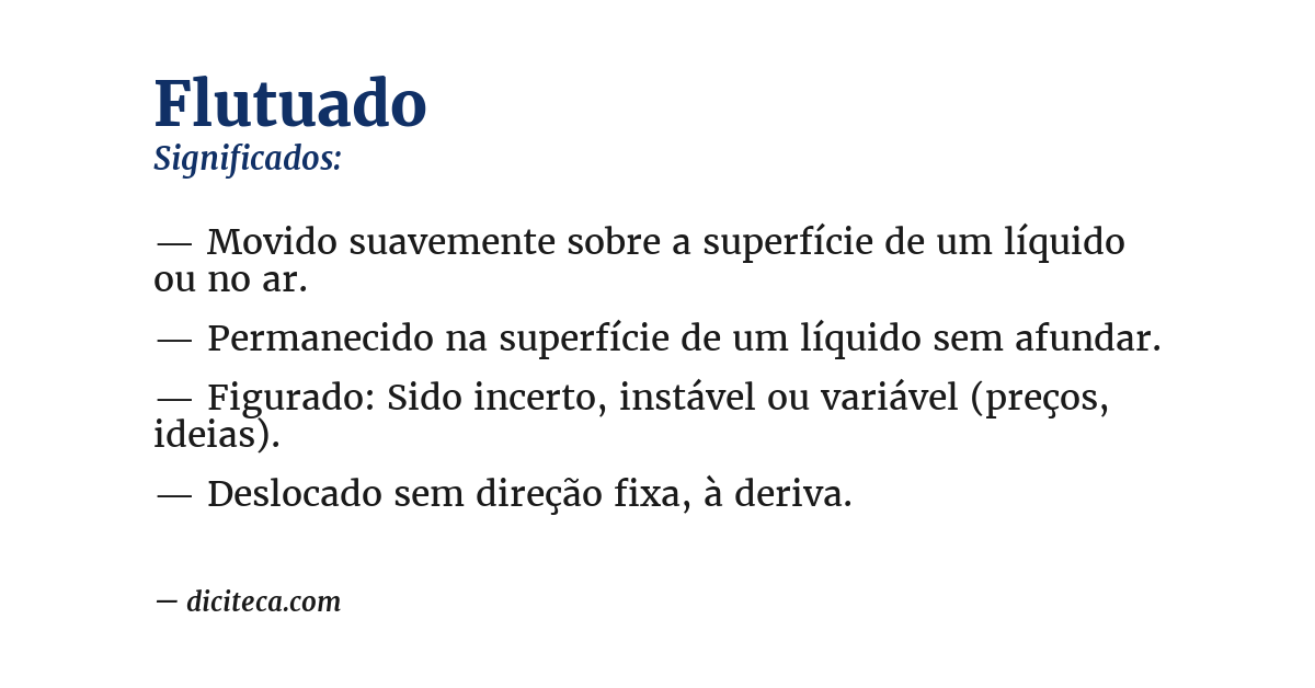 Significado de flutuado
