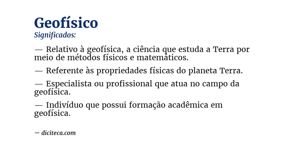 Significado de geofísico