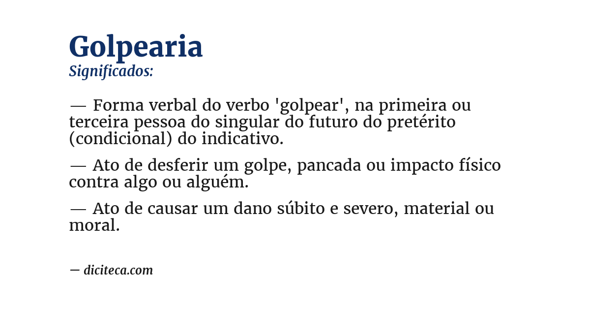 Significado de golpearia