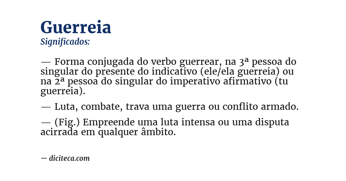 Significado de guerreia