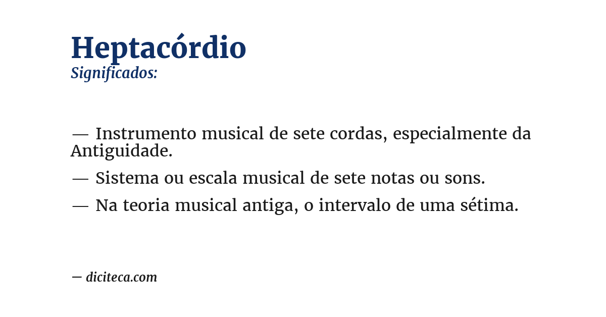 Significado de heptacórdio