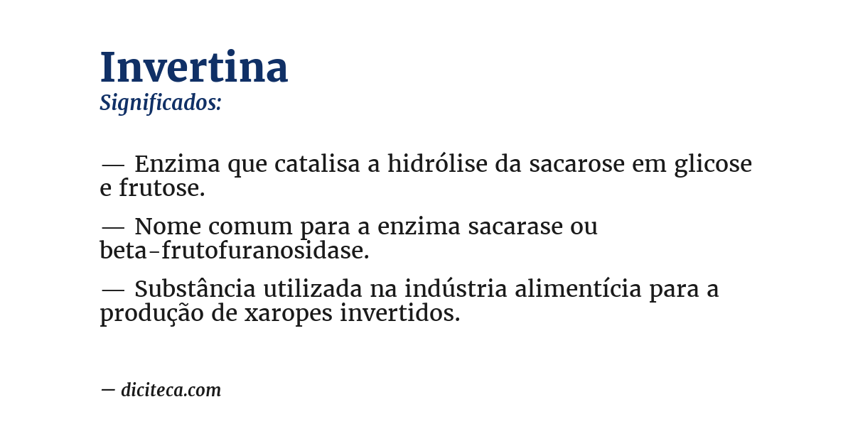 Significado de invertina