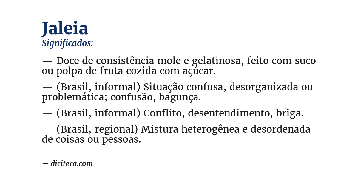 Significado de jaleia