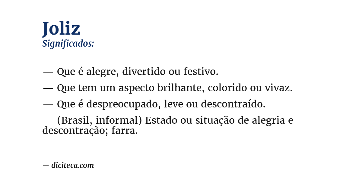 Significado de joliz