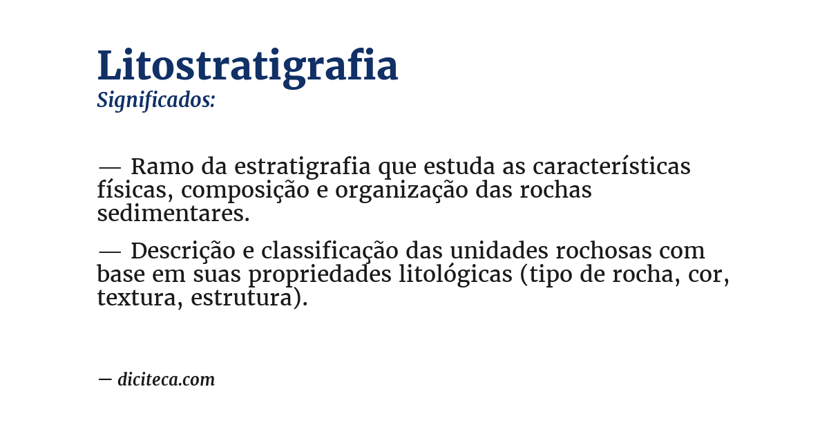 Significado de litostratigrafia