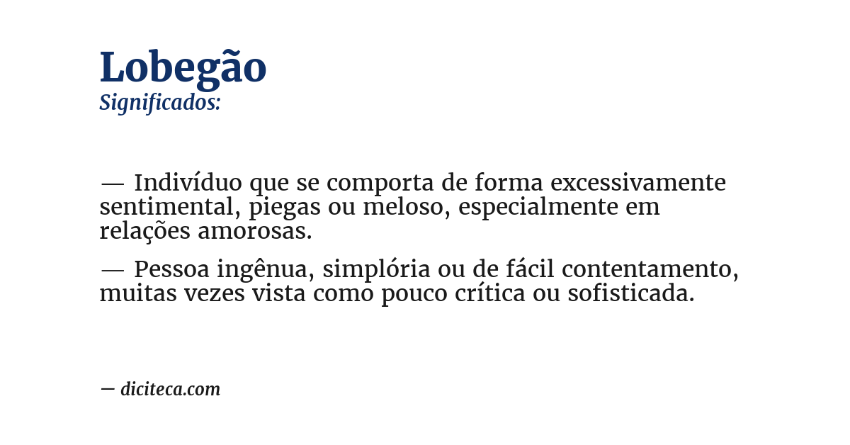 Significado de lobegão