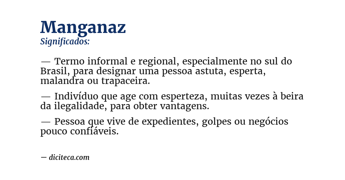 Significado de manganaz
