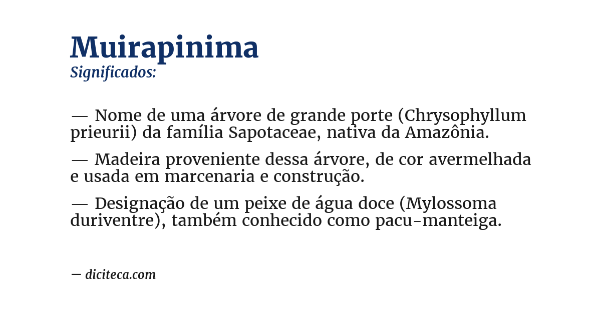 Significado de muirapinima