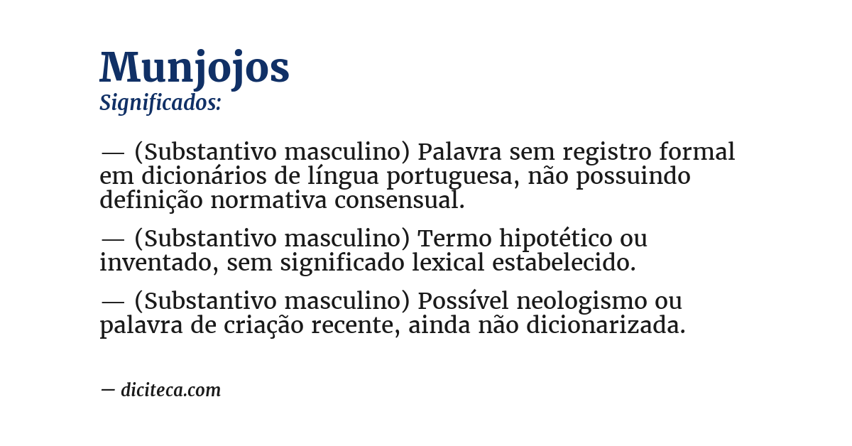 Significado de munjojos