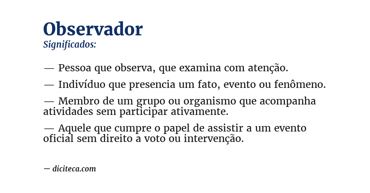 Significado de observador