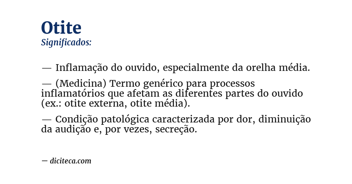 Significado de otite