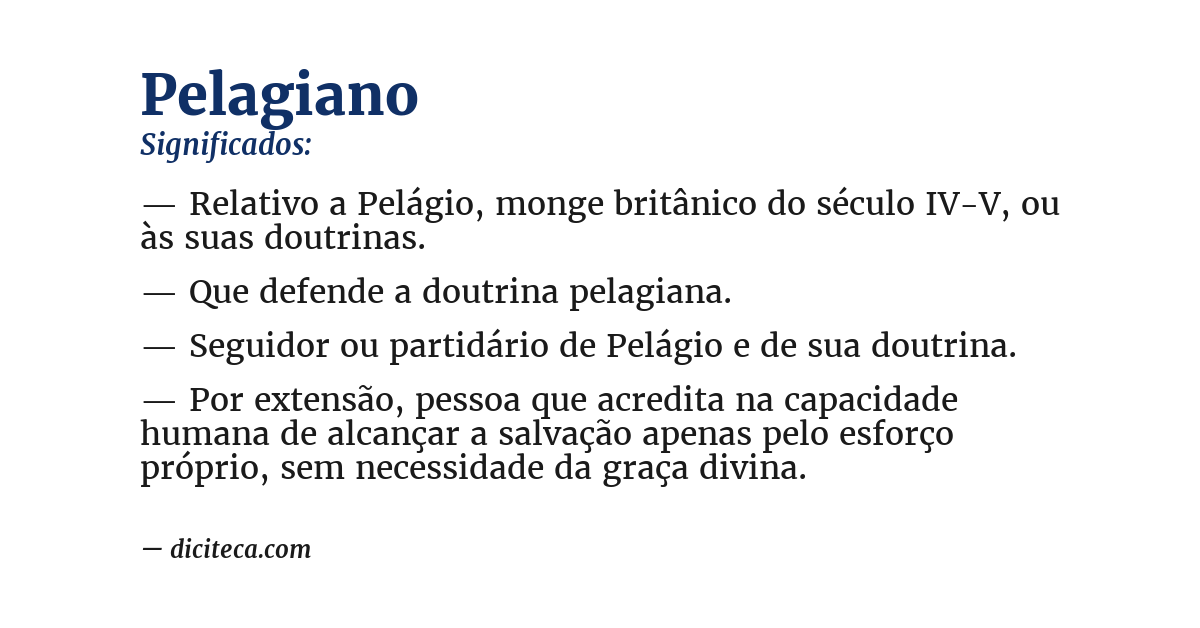 Significado de pelagiano