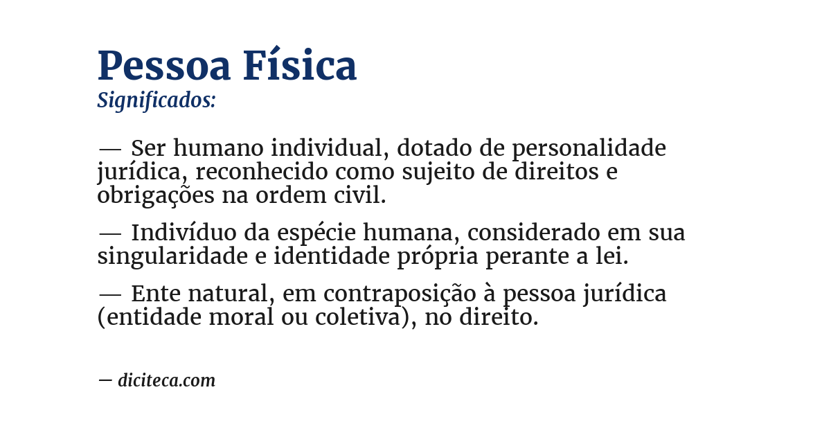 Significado de pessoa física