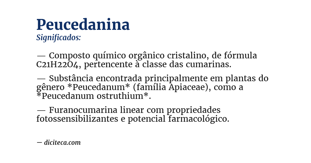 Significado de peucedanina