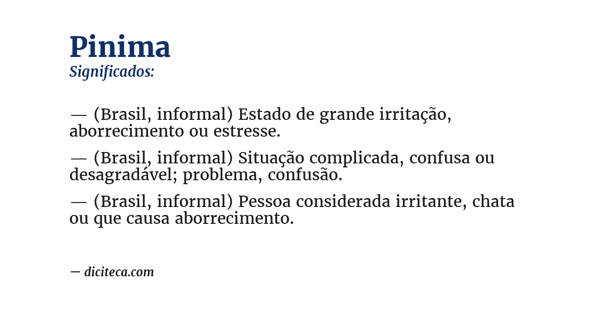 Significado de pinima