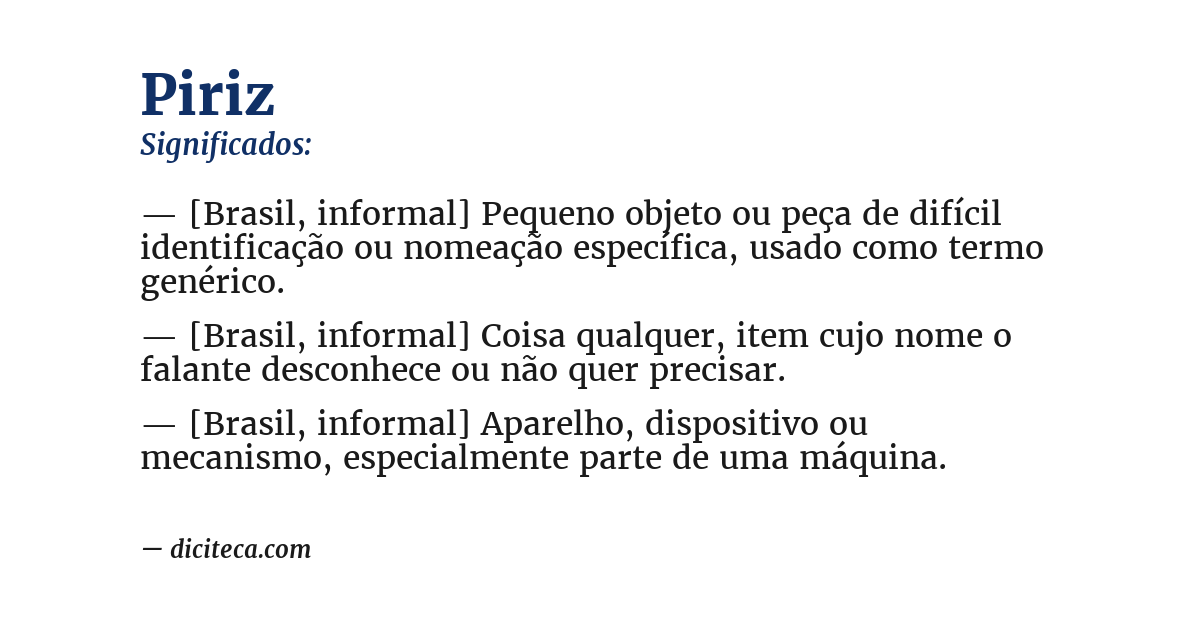 Significado de piriz