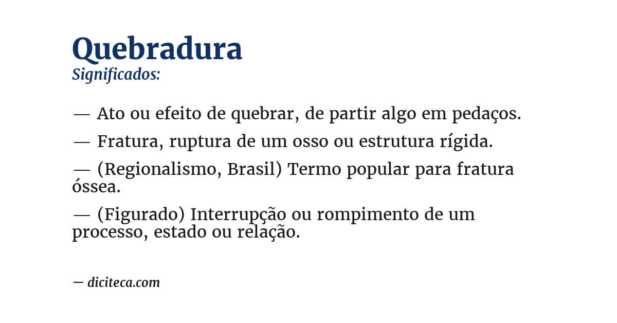 Significado de quebradura