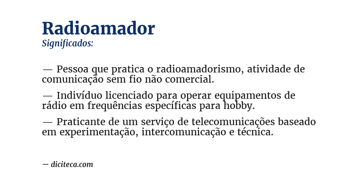 Significado de radioamador