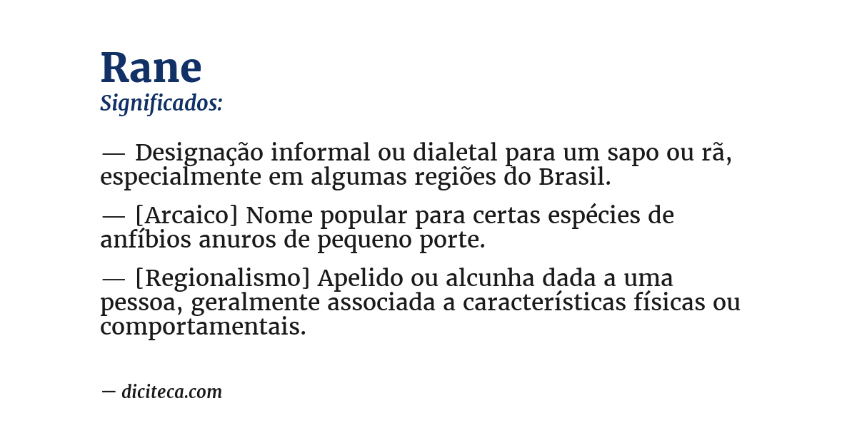 Significado de rane