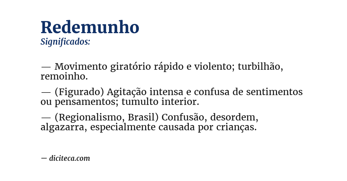 Significado de redemunho