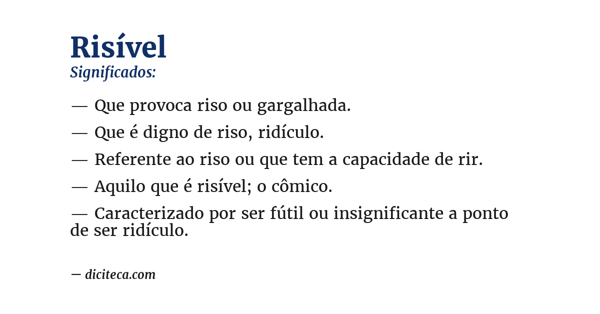Significado de risível