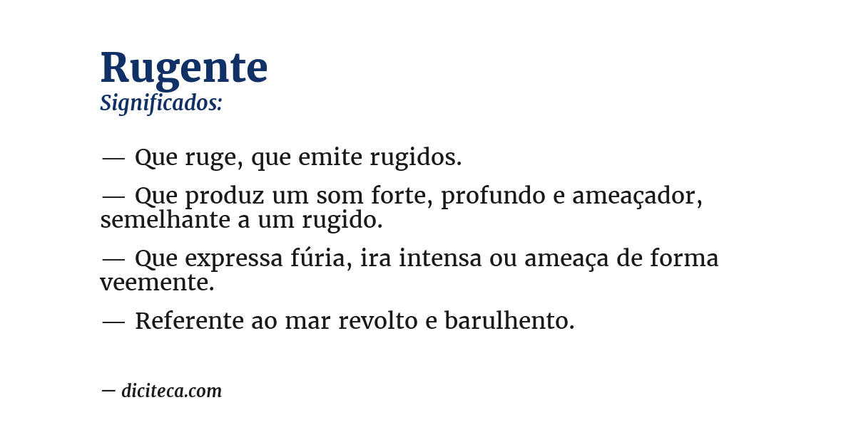 Significado de rugente
