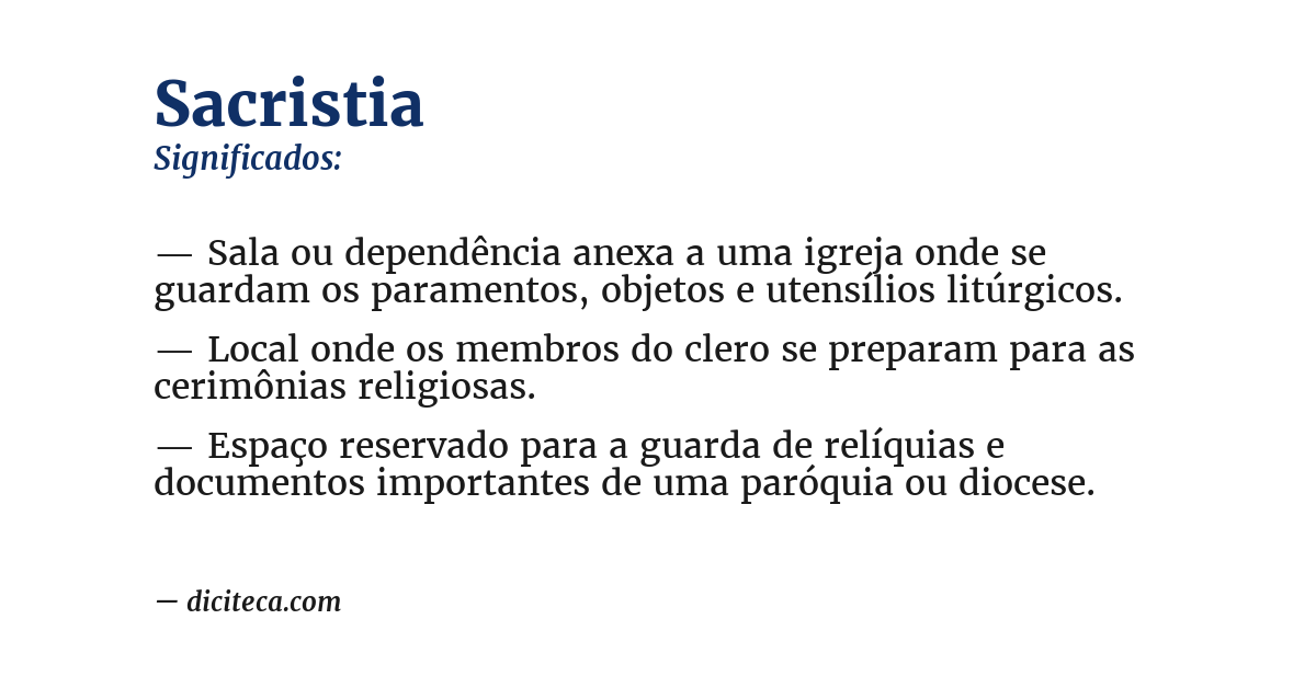 Significado de sacristia