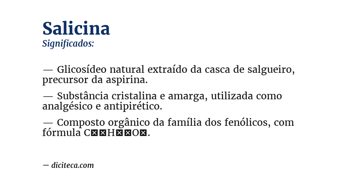 Significado de salicina