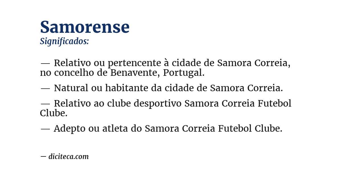 Significado de samorense
