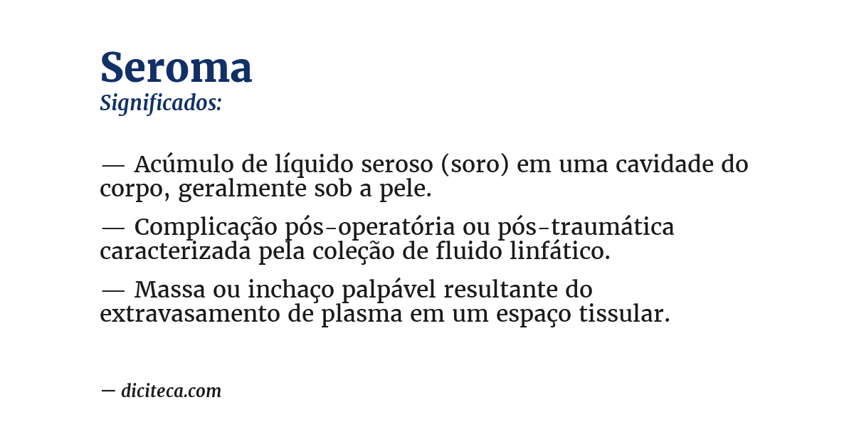 Significado de seroma
