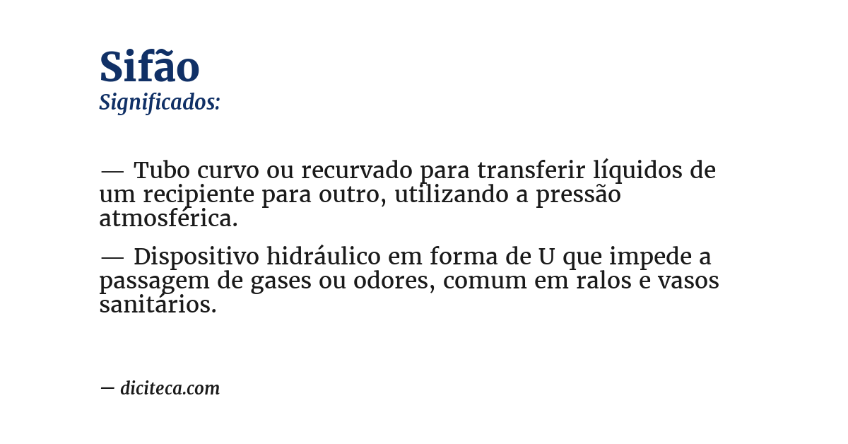 Significado de sifão
