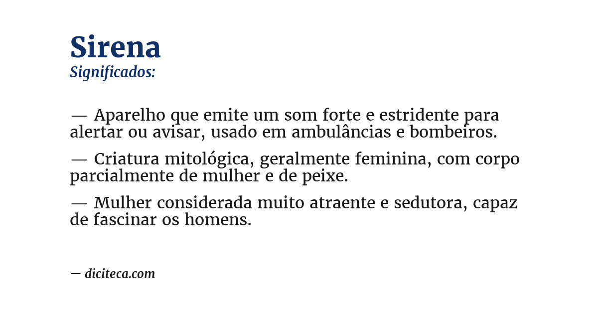 Significado de sirena