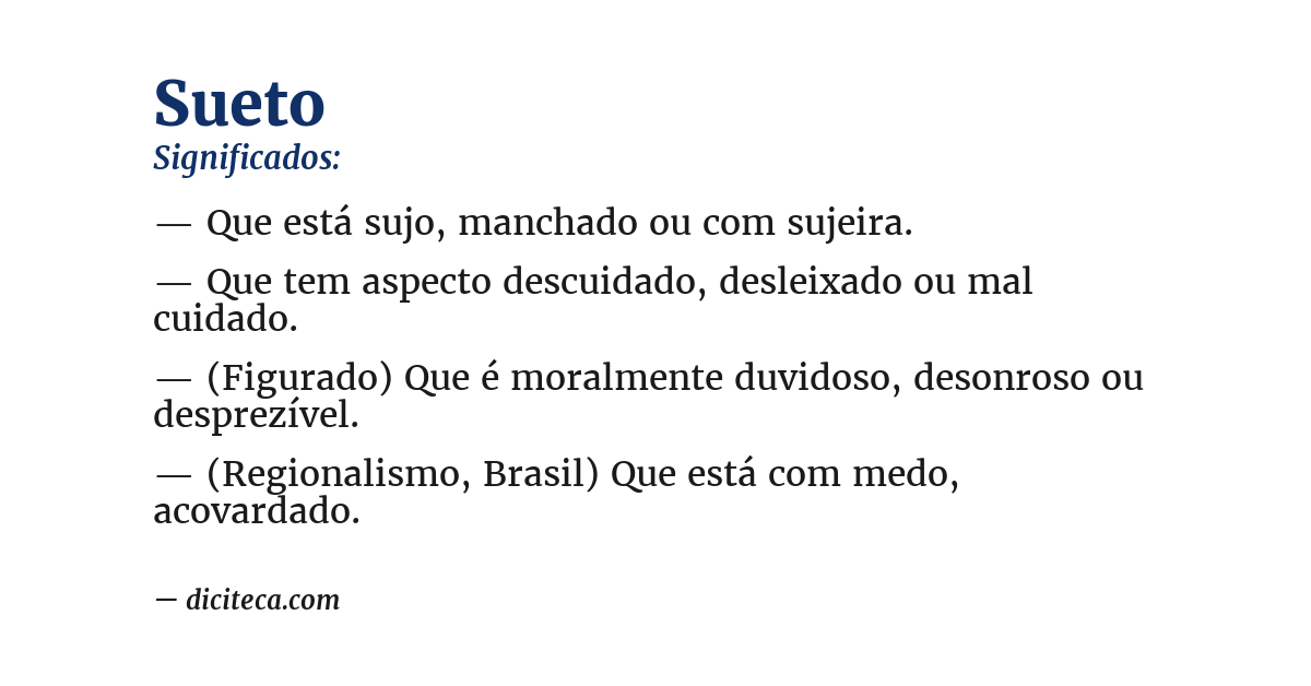 Significado de sueto