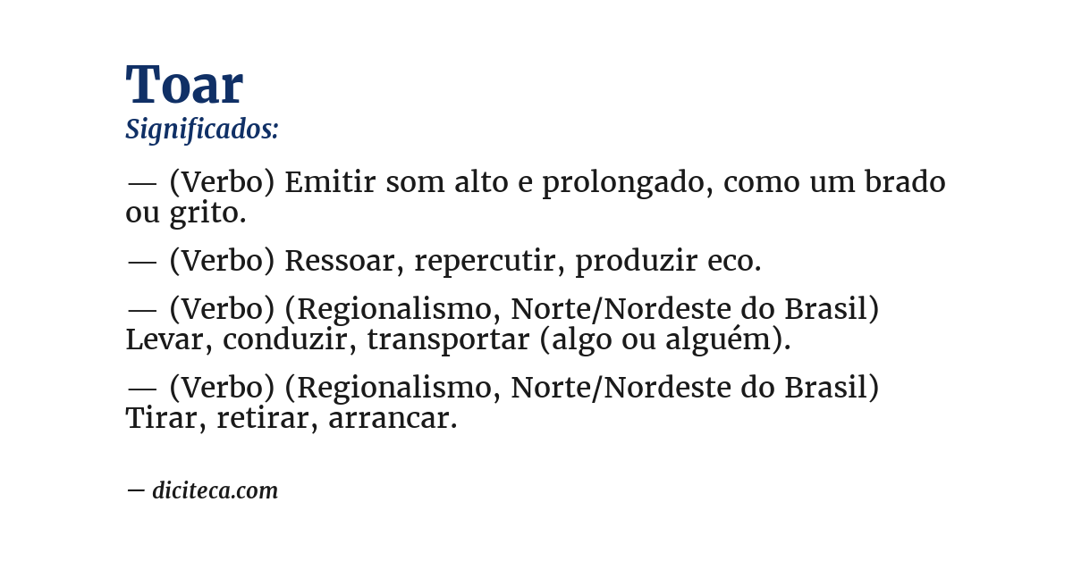 Significado de toar