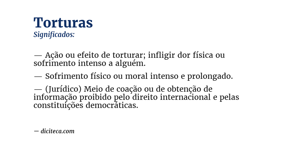 Significado de torturas