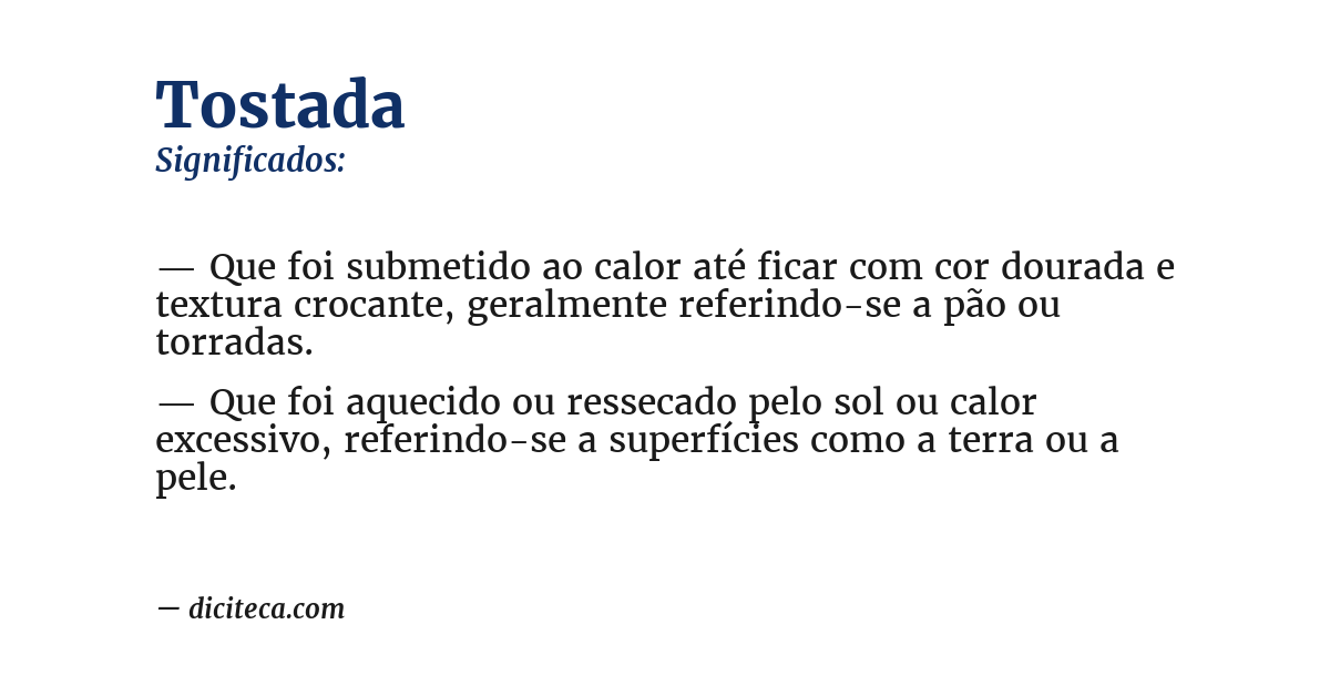 Significado de tostada