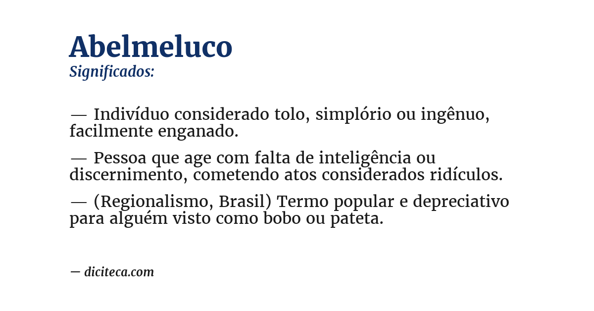 Significado de abelmeluco