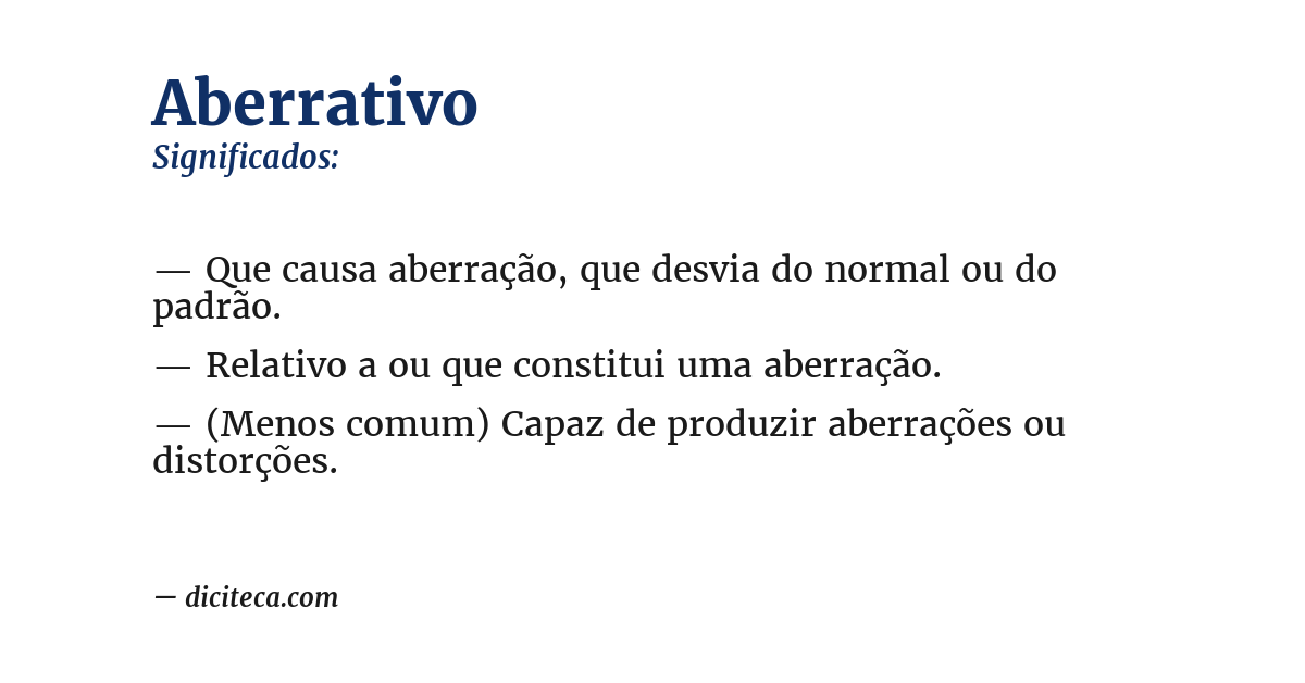 Significado de aberrativo