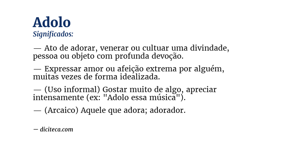 Significado de adolo