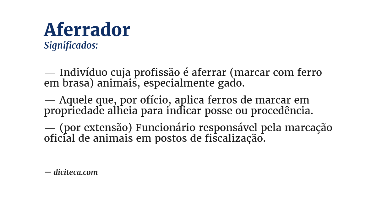 Significado de aferrador
