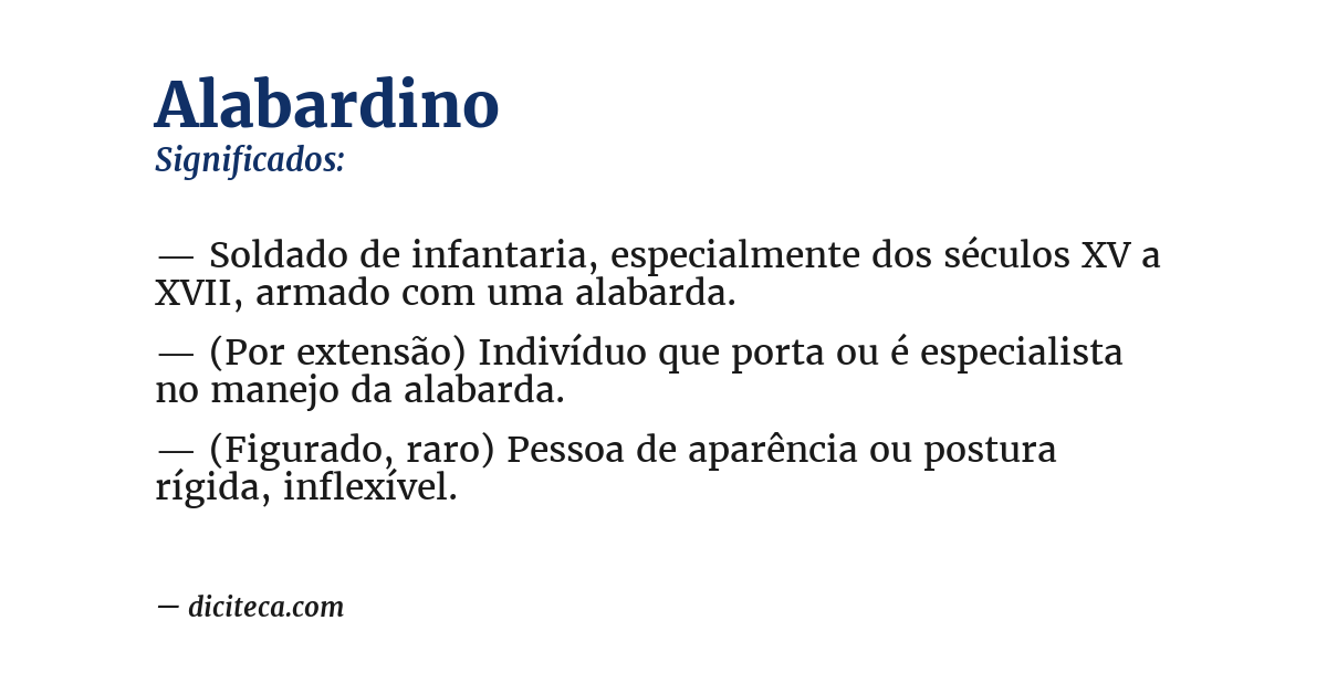 Significado de alabardino