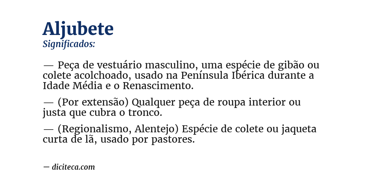 Significado de aljubete