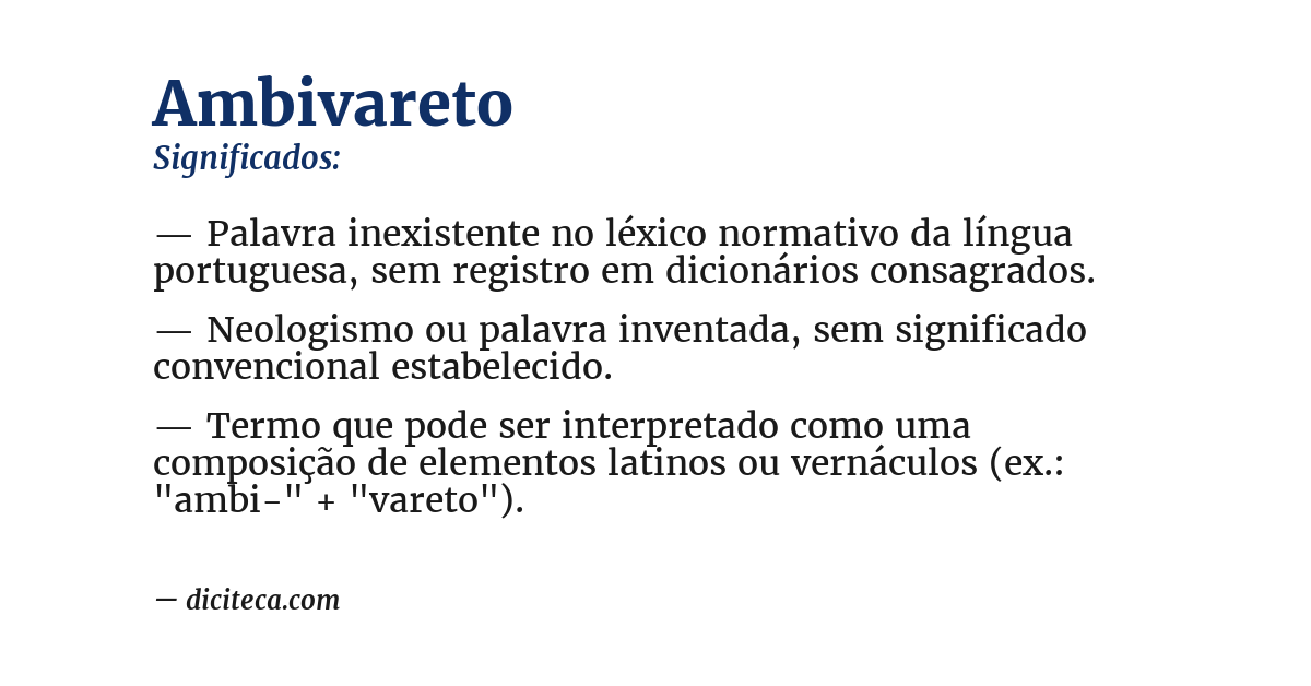 Significado de ambivareto